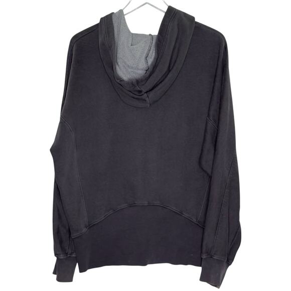 Free People Movement L Think Future Hoodie Washed Black Pullover *flaw - Picture 3 of 12